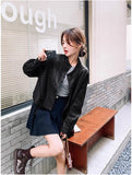 outfit inspo 2024 New Hong Kong Style PU Leather Coat for Women This Year Popular Design Sense American Retro Motorcycle Popular High-End