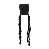 Aimays-Y2k Tank Tops Asymmetrical Fringed Ruffle Top Streetwear Black Strapless Womans Summer Clothes