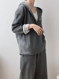 Aimays-Loose Hoodies And Wide-Leg Pants Suits