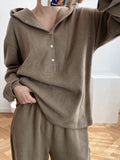 Aimays-Loose Hoodies And Wide-Leg Pants Suits