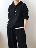 Aimays-Loose Hoodies And Wide-Leg Pants Suits