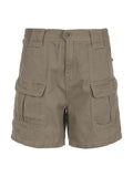 Aimays-Gray straight leg denim cargo shorts