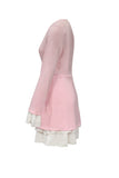 Aimays-mini dress V Neck Ruffle Fake Two-Piece Dress